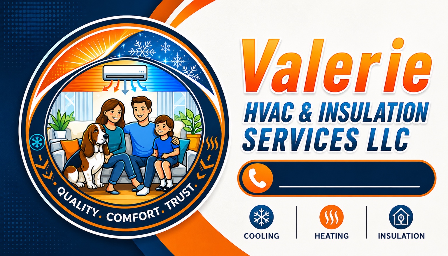 Valerie HVAC business card concept
